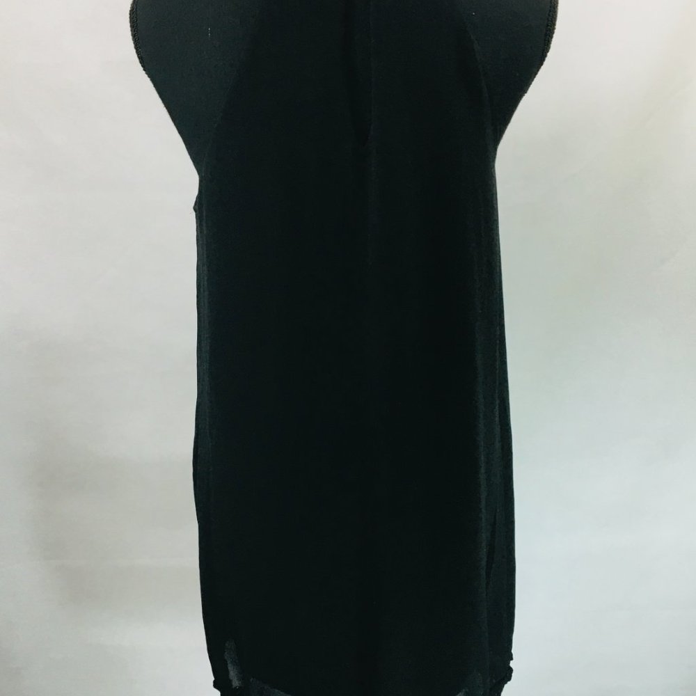 women's monteau BLACK DRESS tunic lace hem size M - Picture 8 of 11